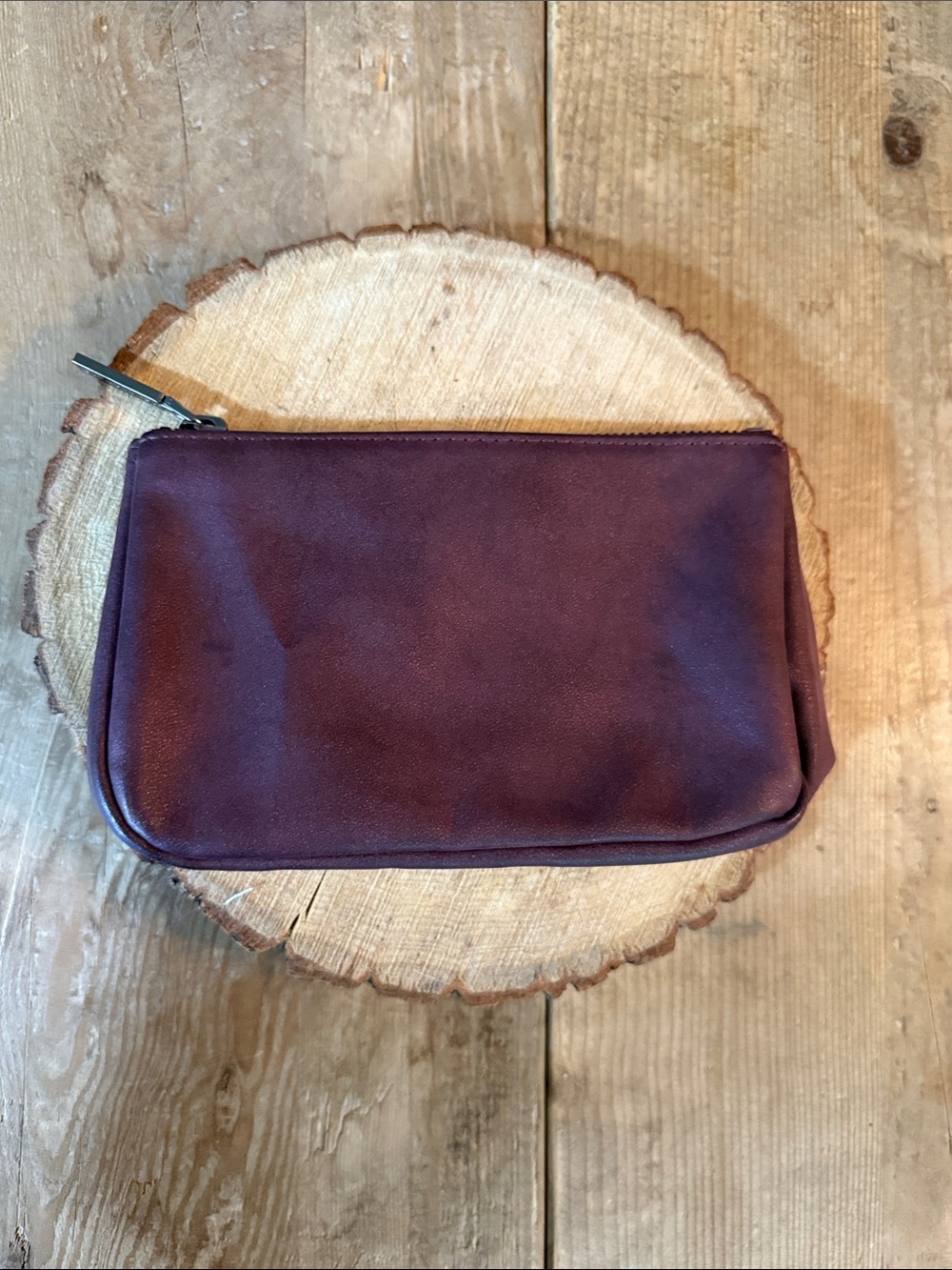 Mary Kay Plum Zip Cosmetic Pouch